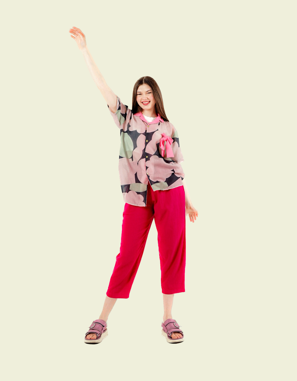 Ribbon Shirt-Ronce Hijau
