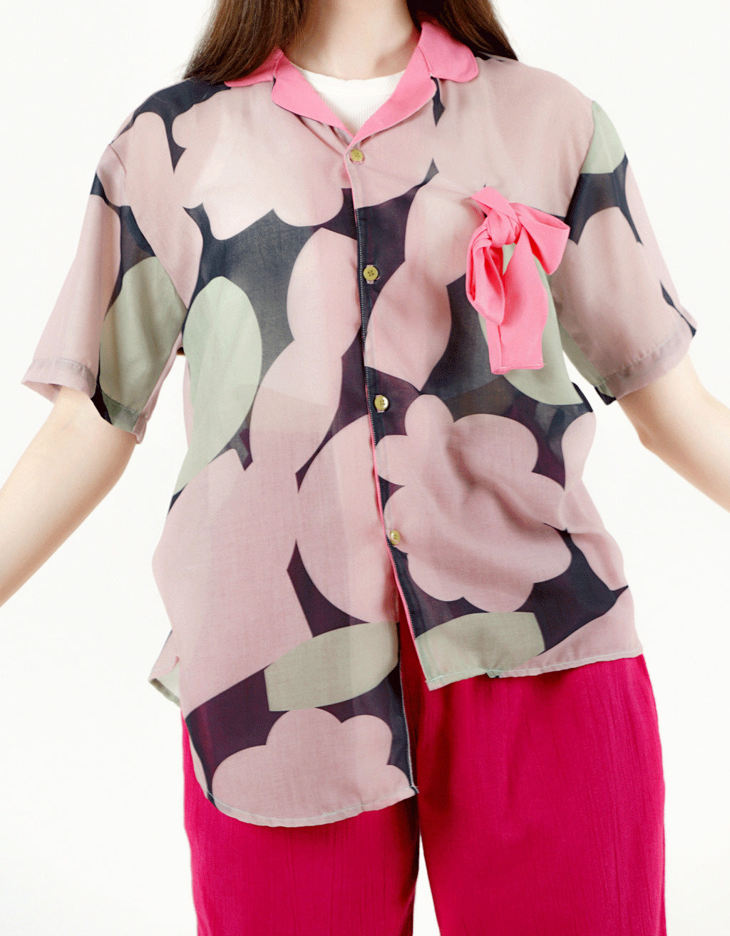 Ribbon Shirt-Ronce Hijau