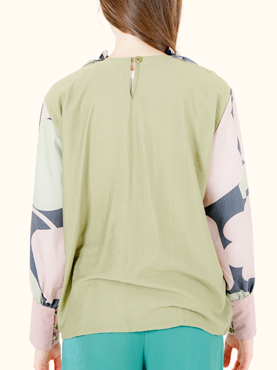 Tirai Blouse - Ronce Hijau