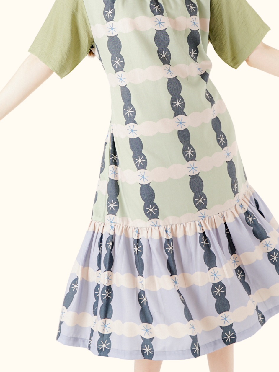 Flowy Dress-Anyam Hijau