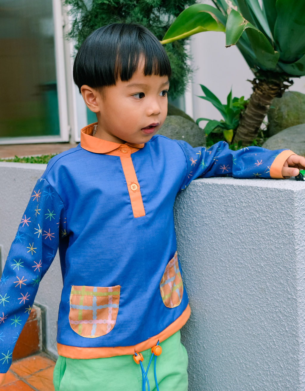Smitten Kids - Drawstring Shirt - Bintang Biru