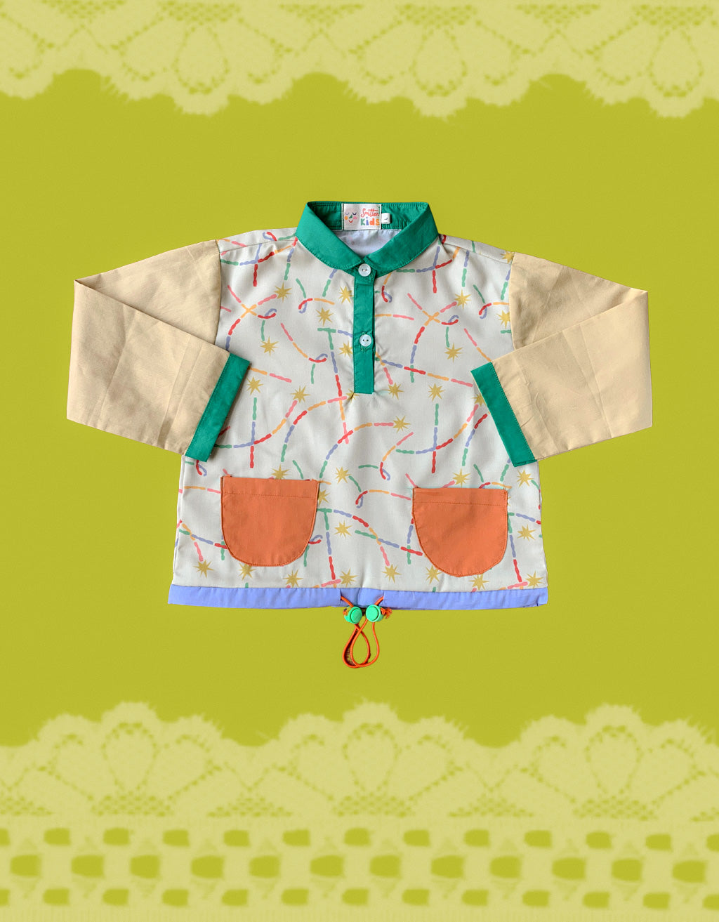 Smitten Kids - Drawstring Shirt - Sulam Bintang