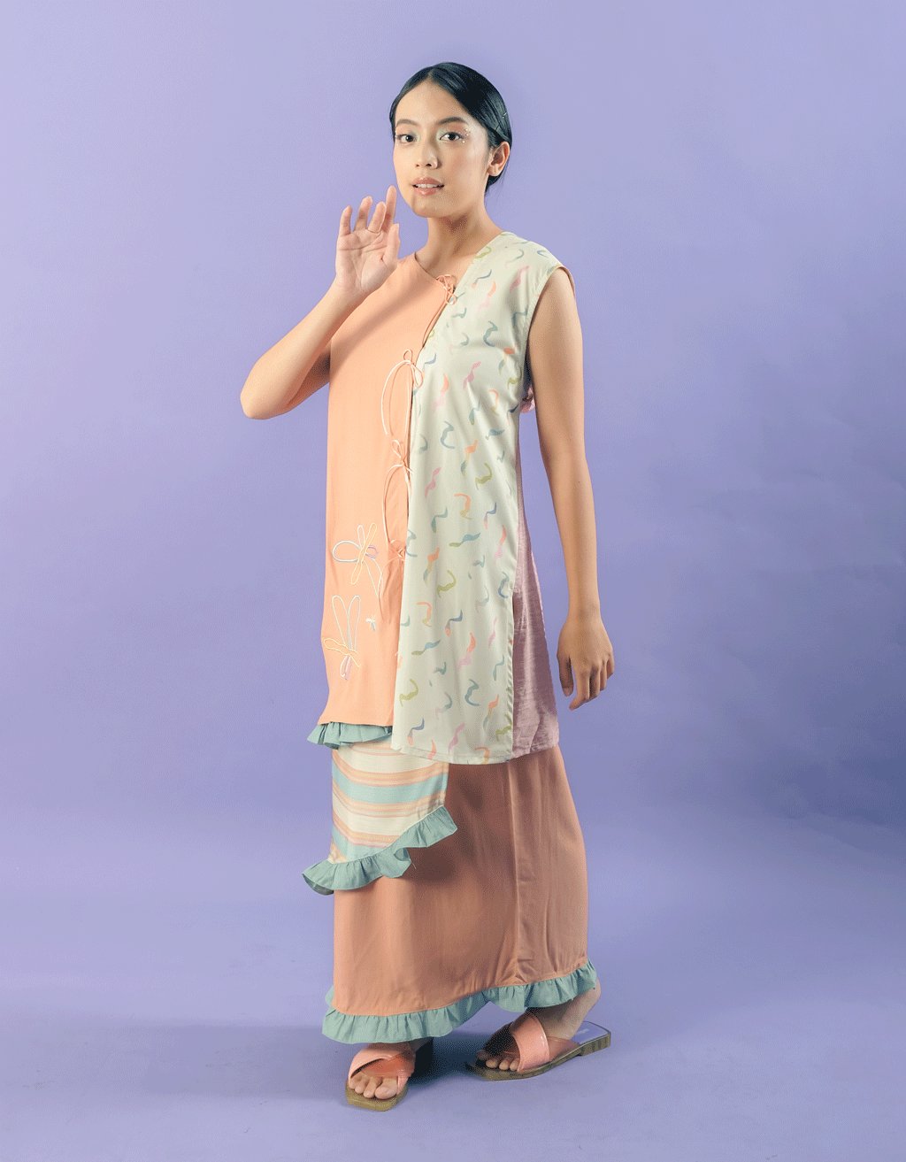 Sleeveless Tunic - Raindrops