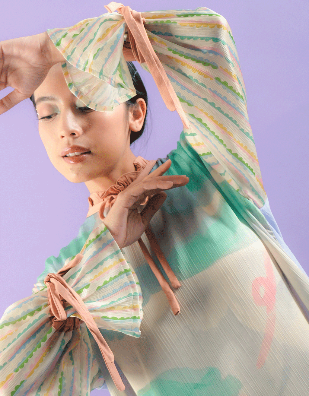 Kurung Blouse - Spring Haze