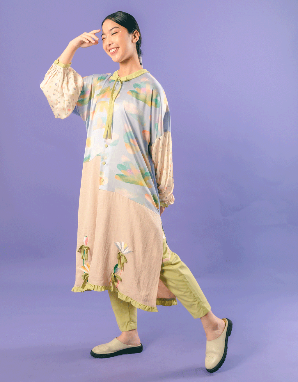 Longline Tunic - Clouds