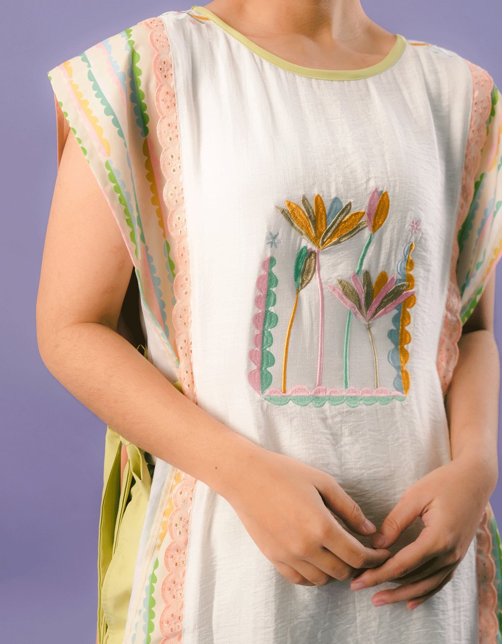 Long Apron - Water Lily