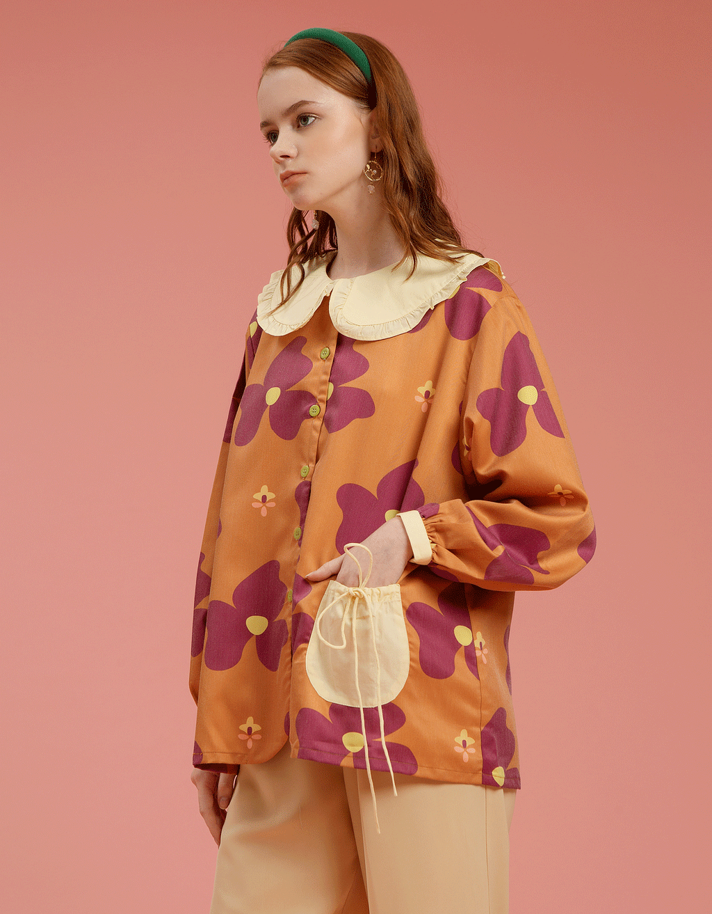 Kemeja Kerah Manis - Juwita Coklat