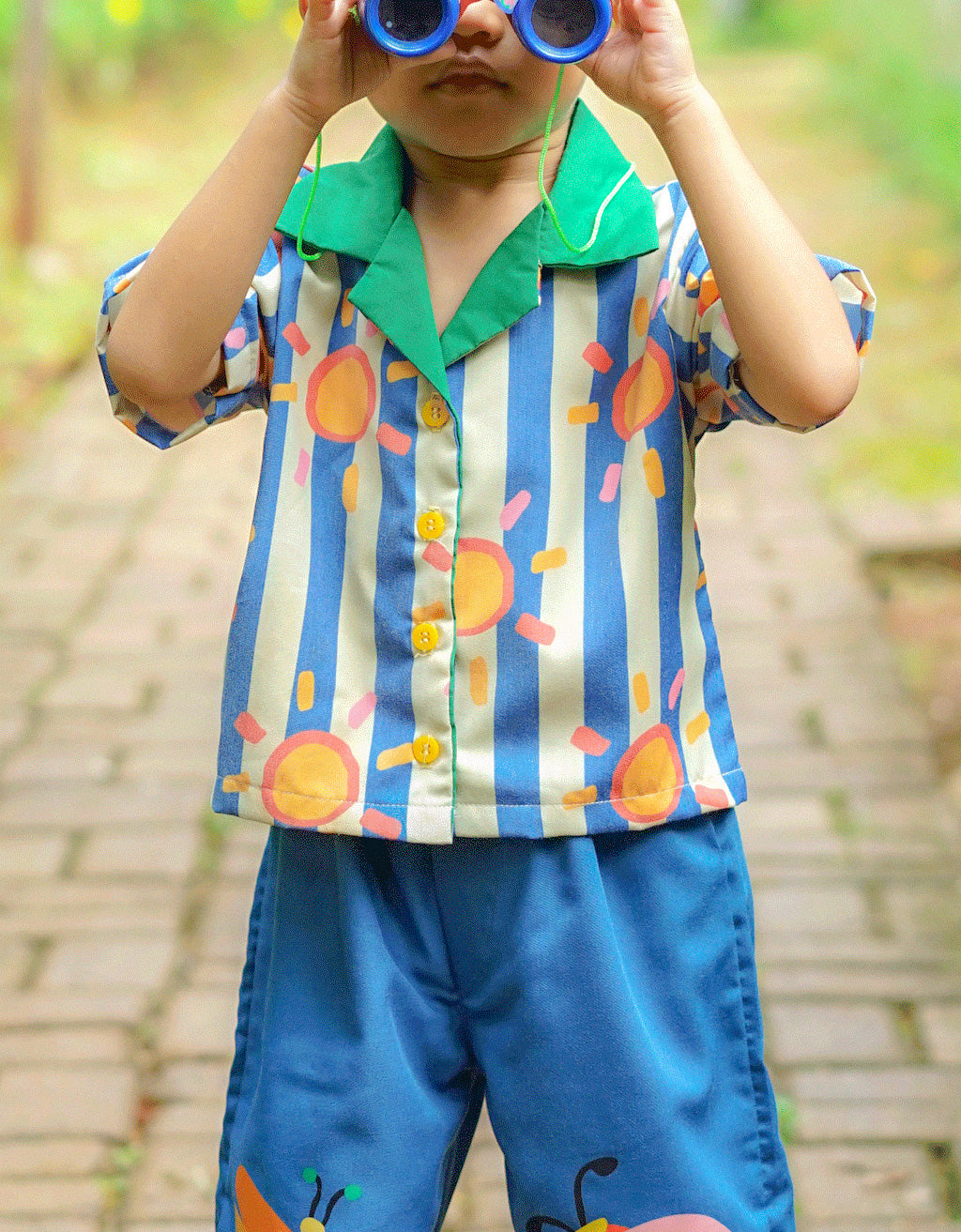 Smitten Kids -  Open Collar Top - Mr.Sun