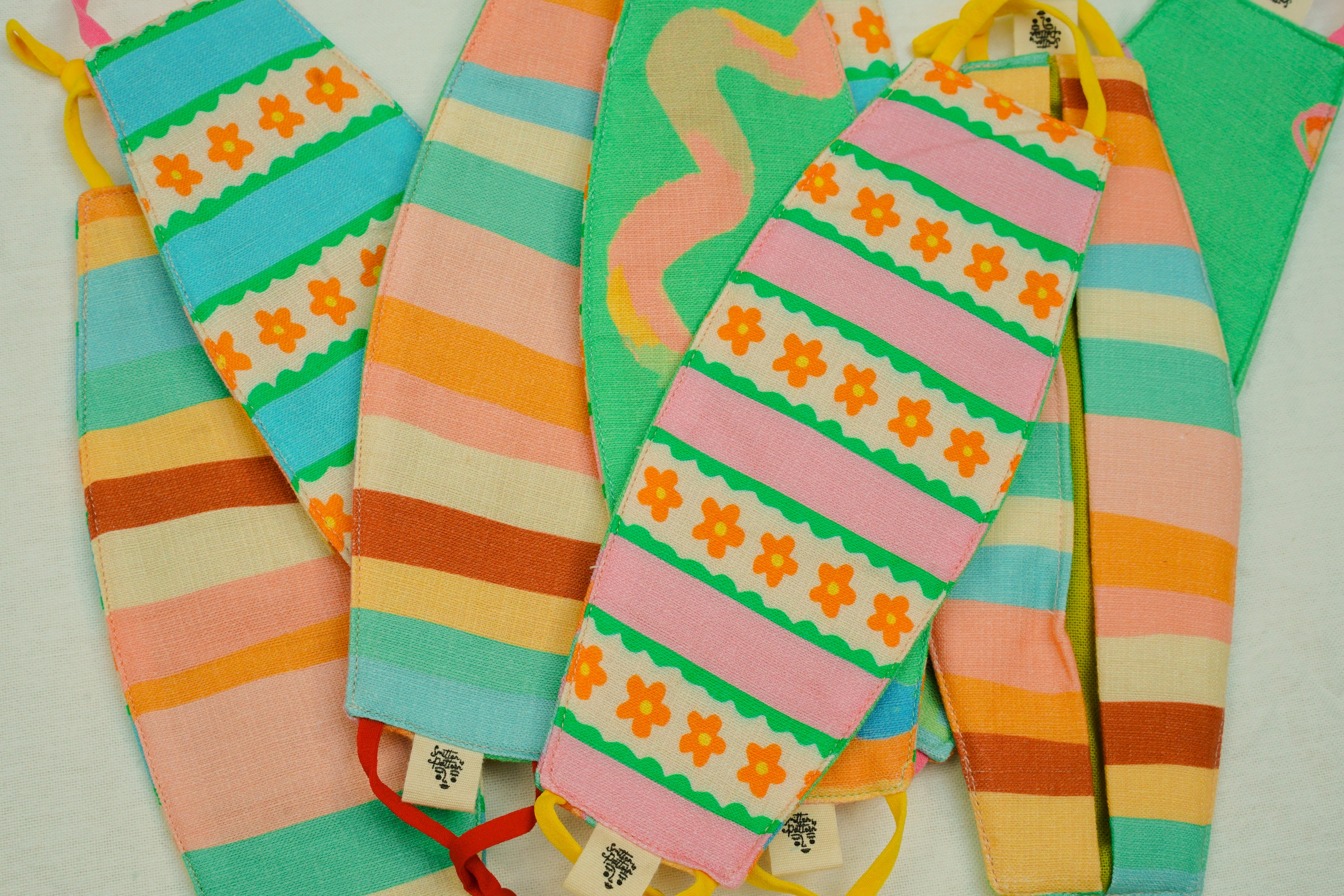 Origami Linen Face Mask - Kembang Jambu