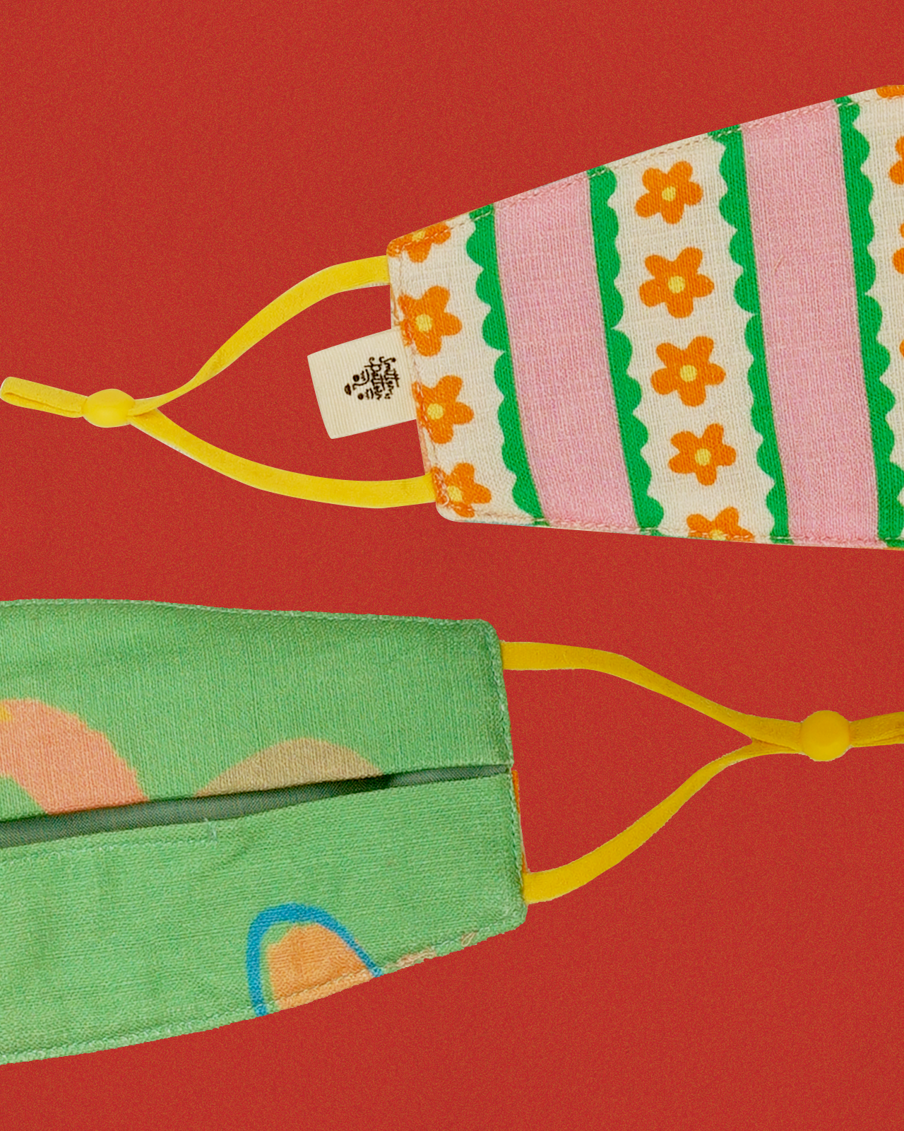 Origami Linen Face Mask - Kembang Jambu