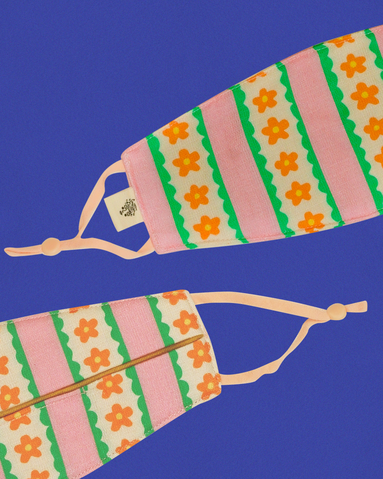 Origami Linen Face Mask - Kembang Jambu