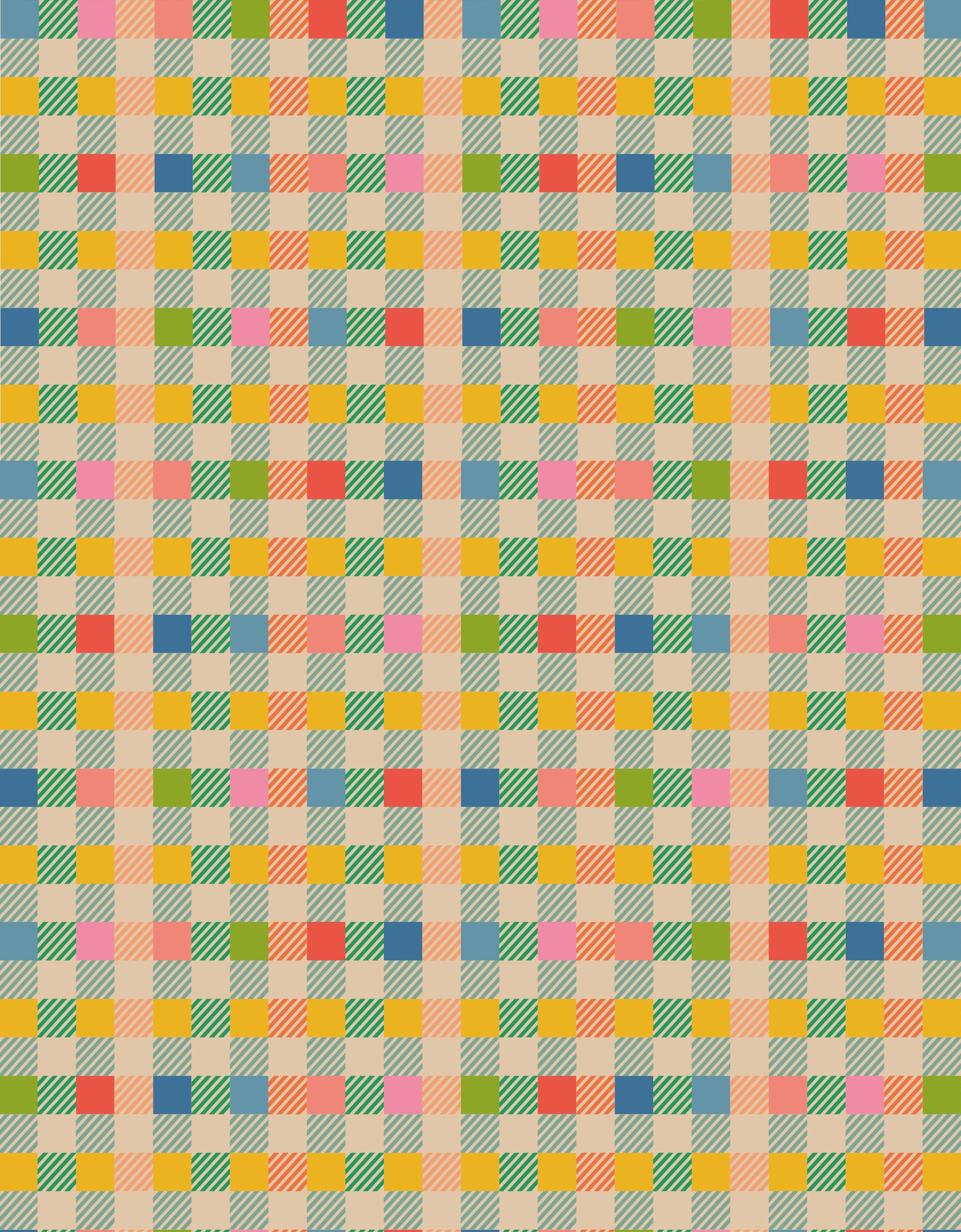 Rainbow Gingham Oversized Top