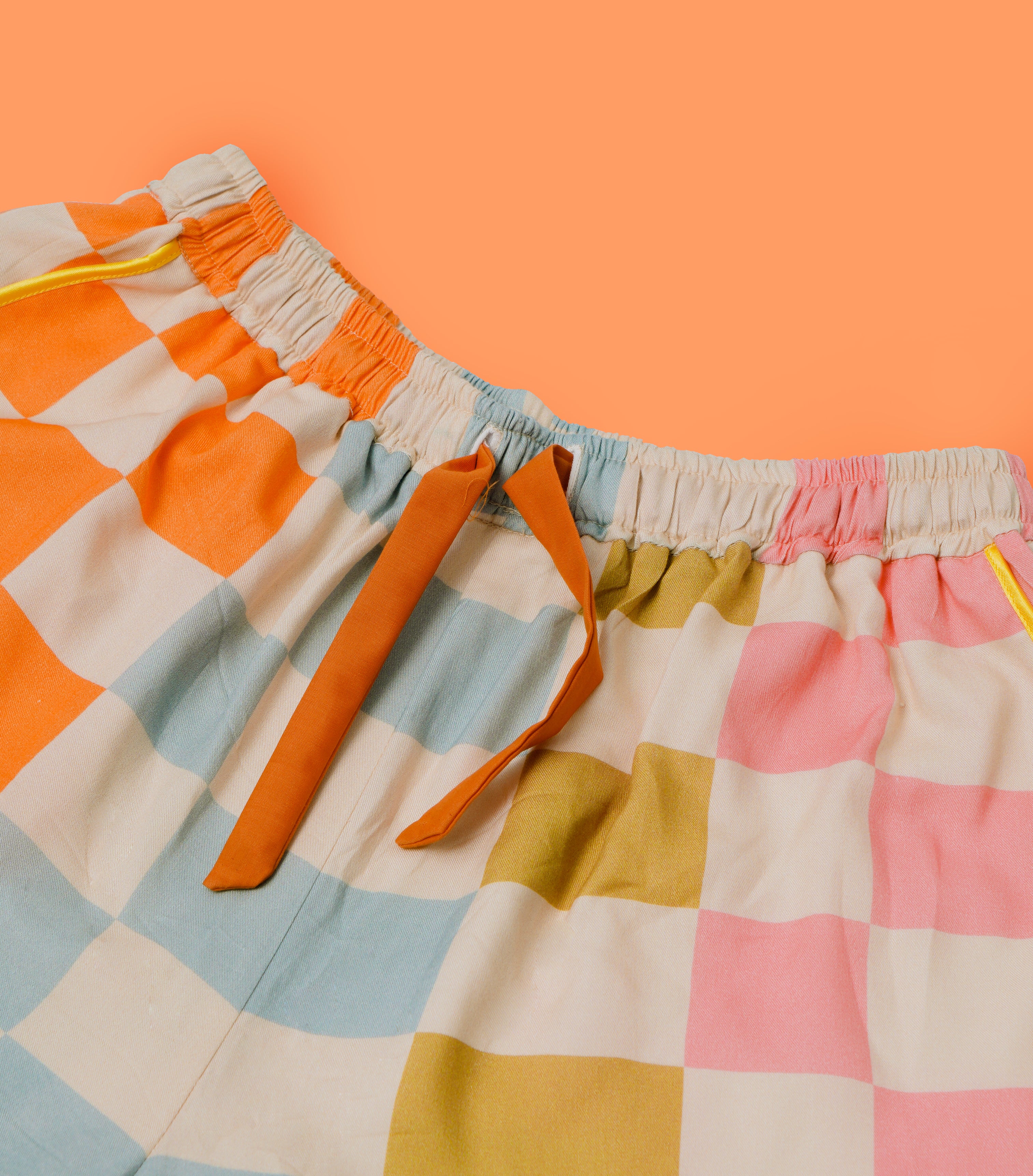 Checky Chess - Drawstring Shorts