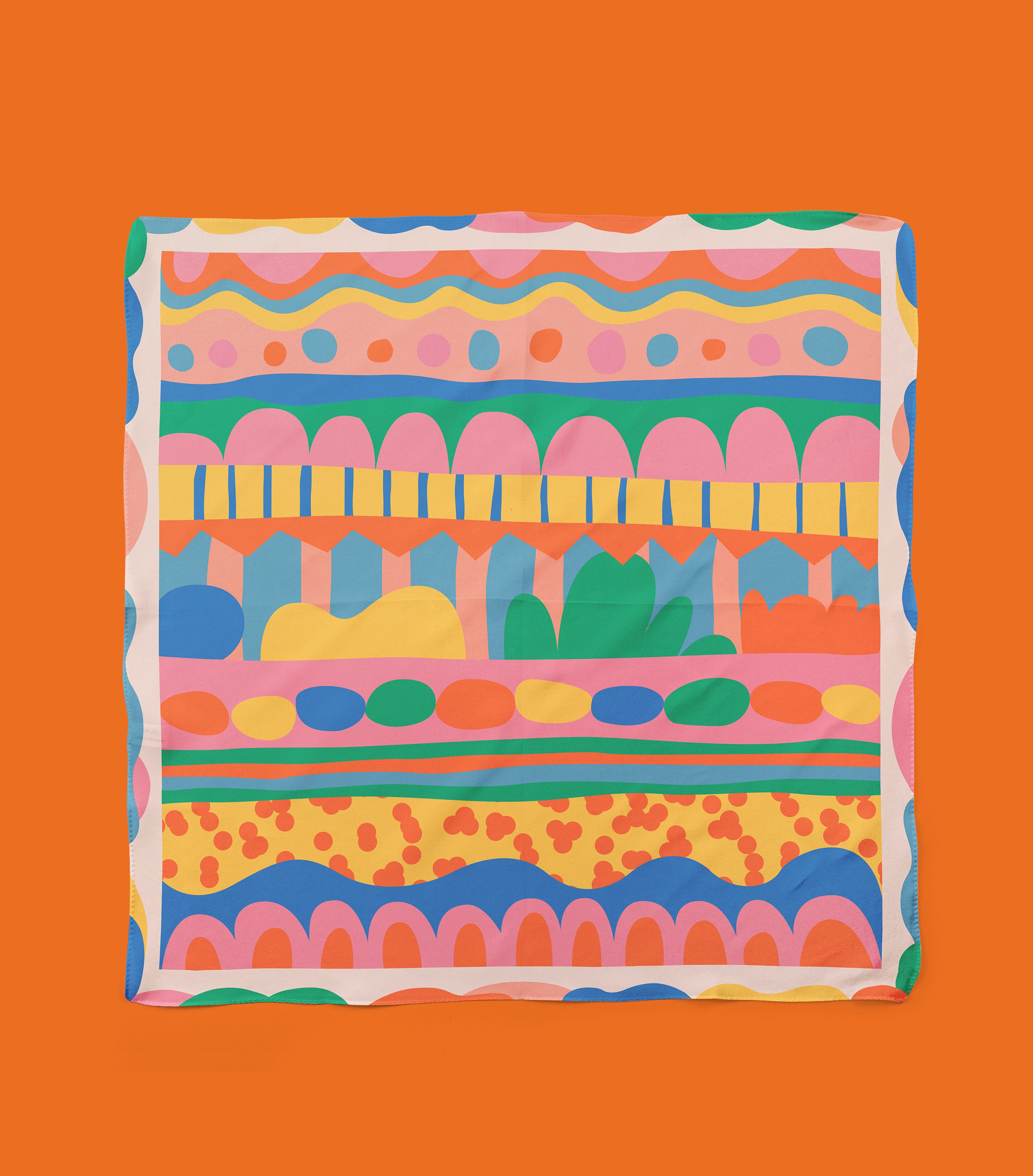 Scarf - Rainbow 110 x 110 cm