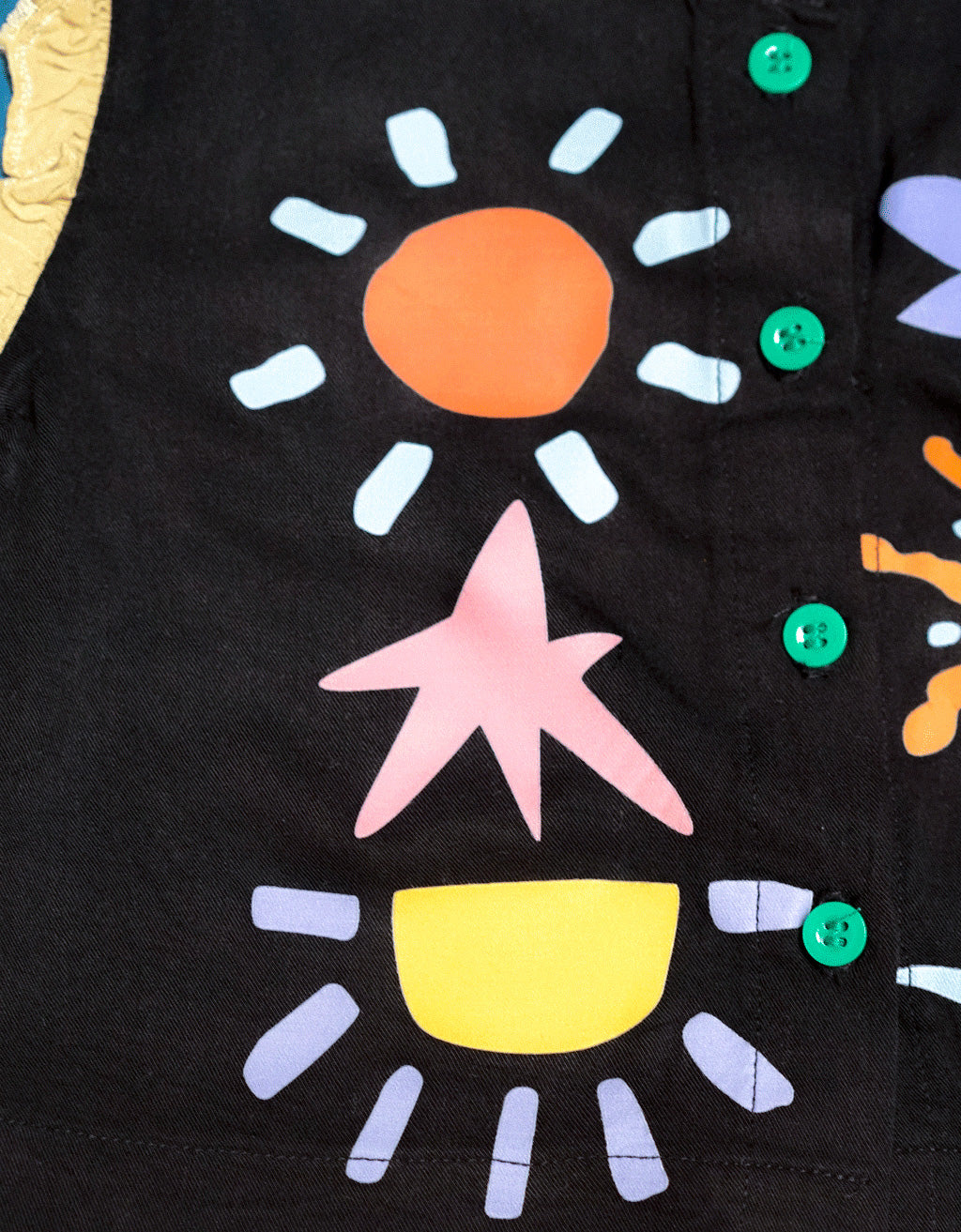 Smitten Kids - Ruffle Top - Sun and Stars