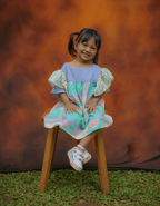 Smitten Kids - Ribbon Dress - Spring Haze