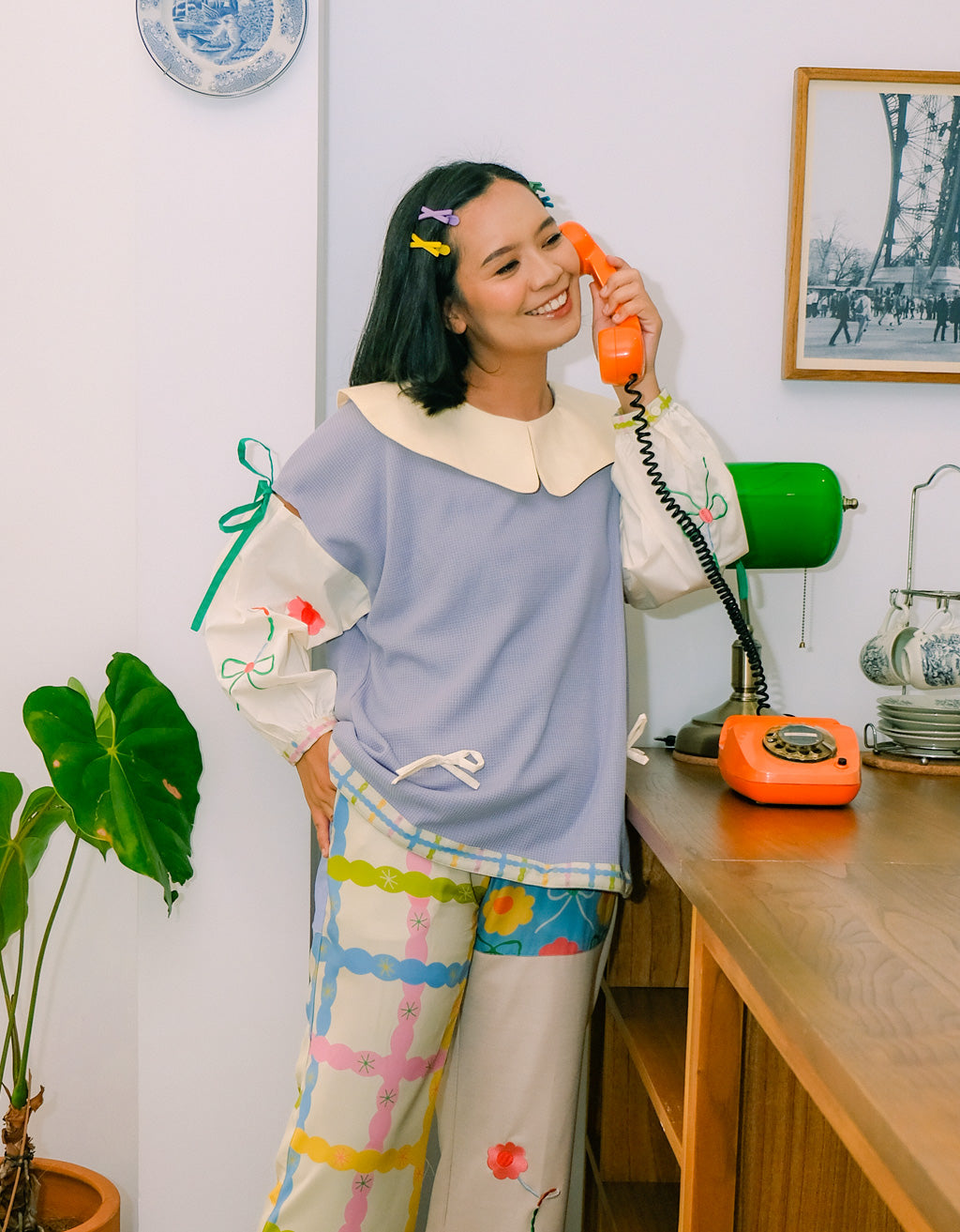 Ribbon Longsleeve Shirt - Popita