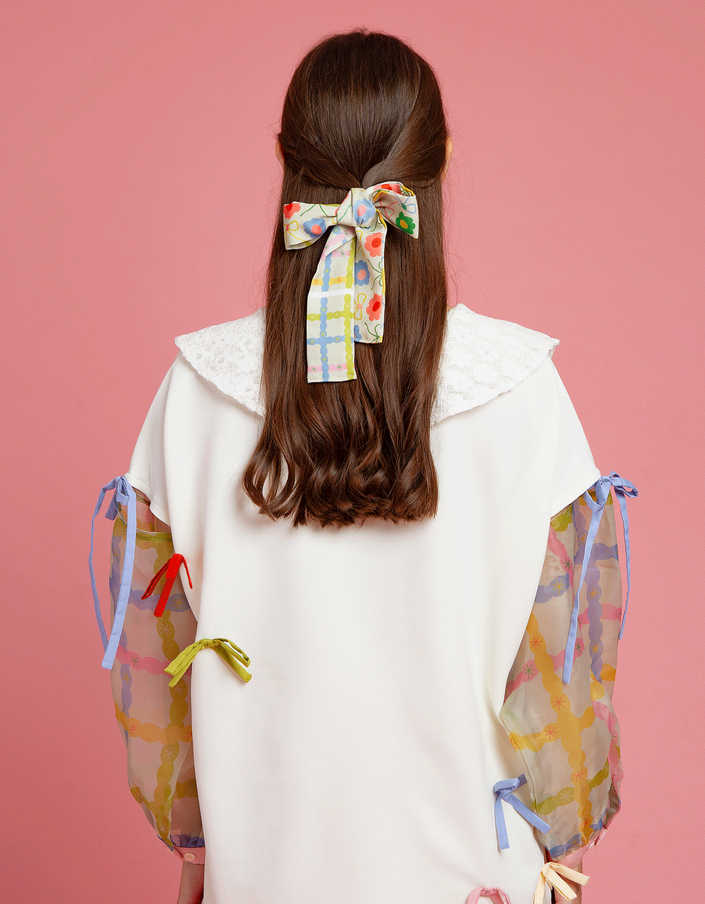 Ribbon Longsleeve Shirt - Plaids