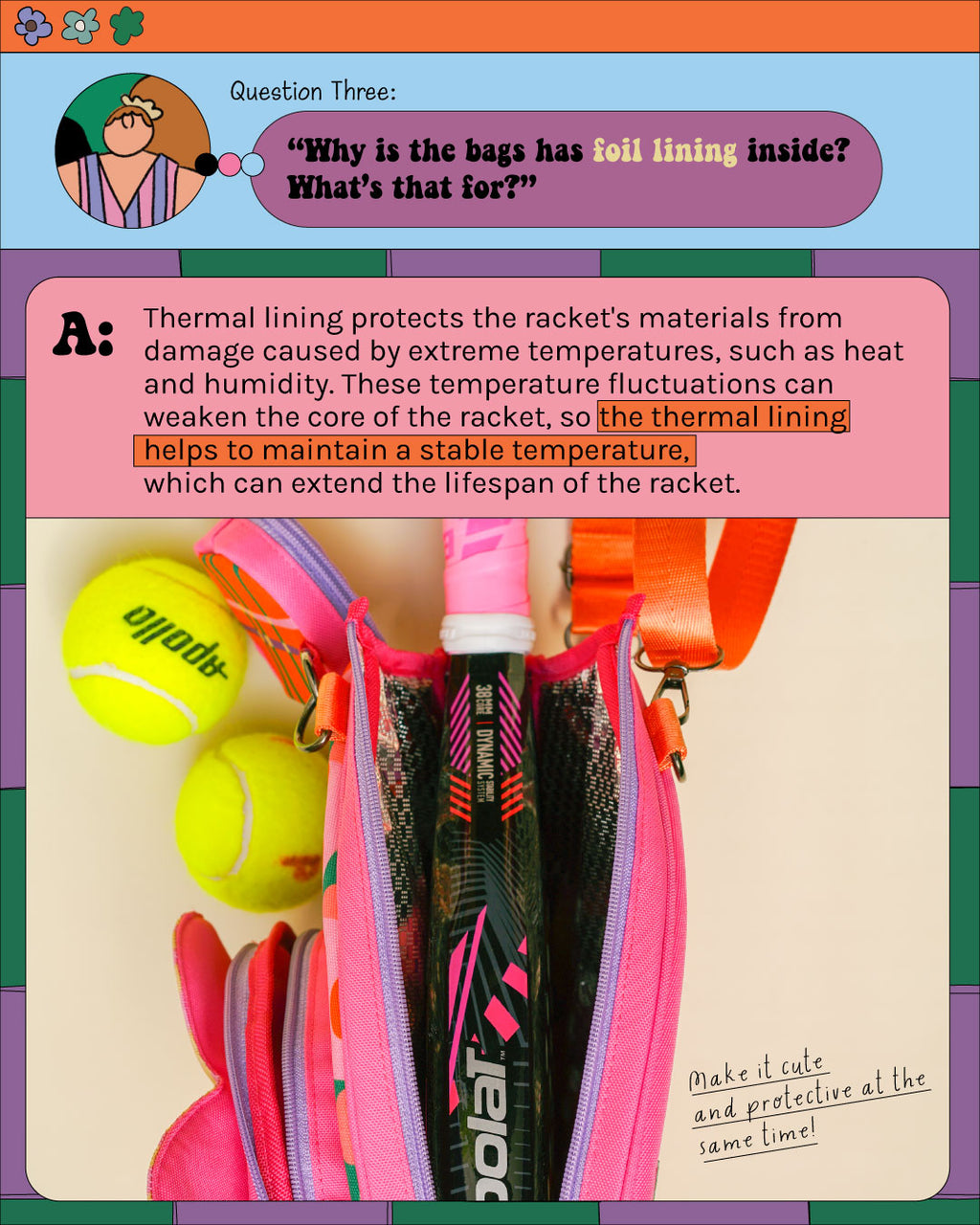 Flower Smash Padel Bag