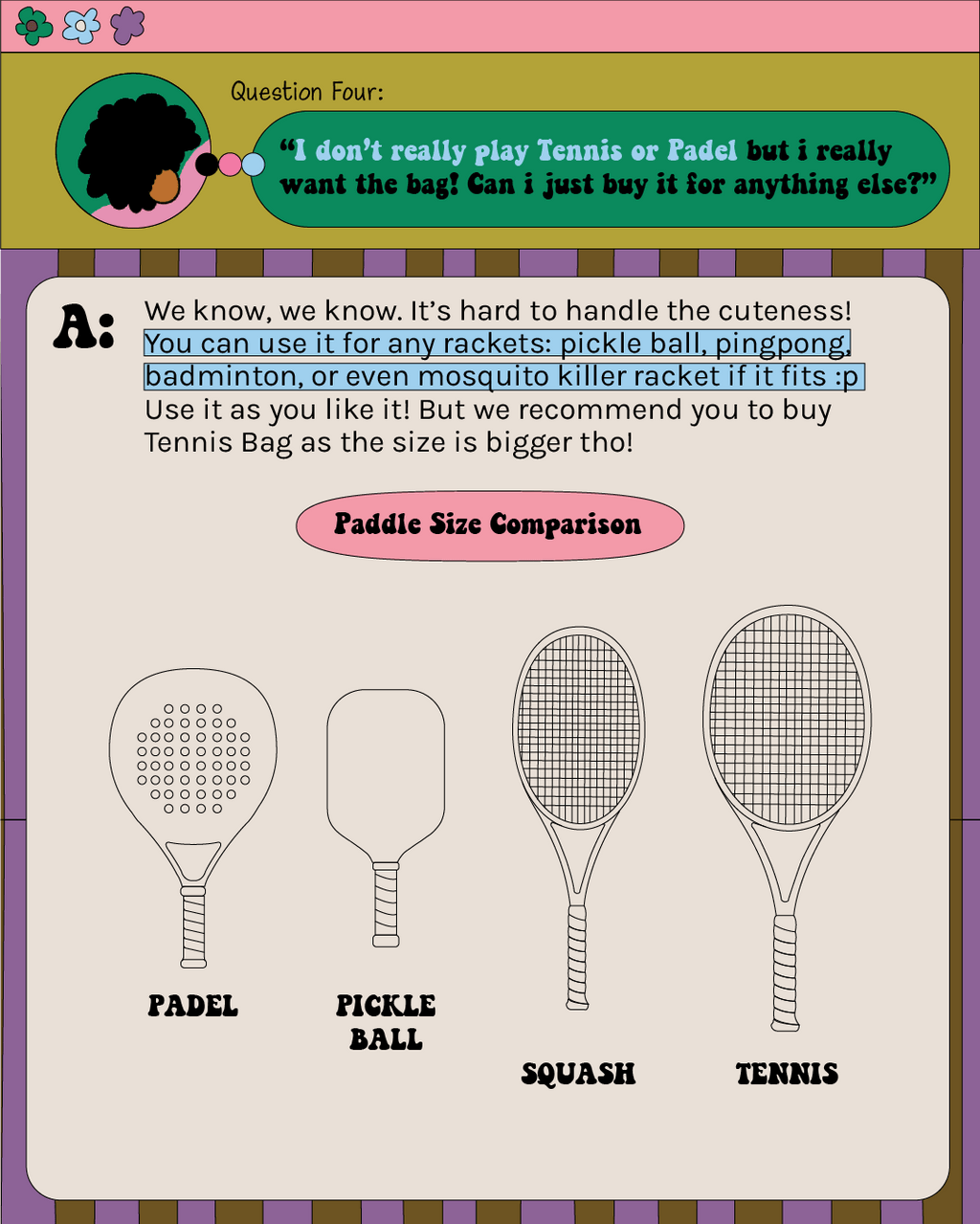 Flower Smash Padel Bag