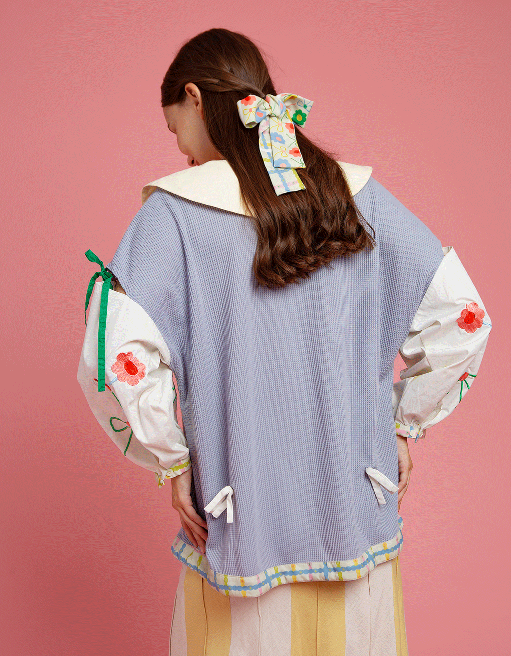 Ribbon Longsleeve Shirt - Popita