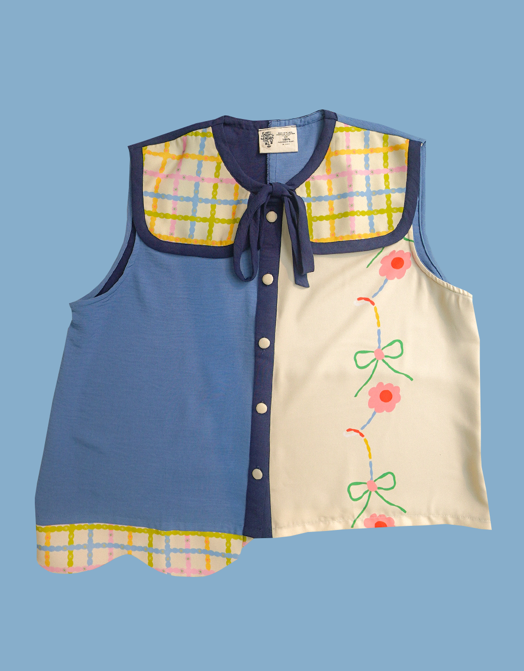 Sleeveless Ribbon Shirt - Popita