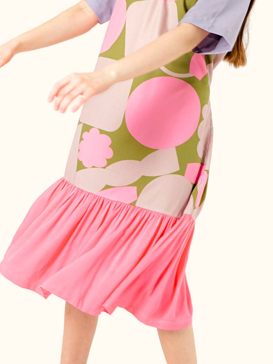 Flowy Dress-Ronce Pink