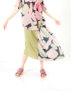 Asymmetrical Skirt-Ronce Hijau