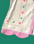 Sleeveless Ribbon Shirt - Lies Poppy