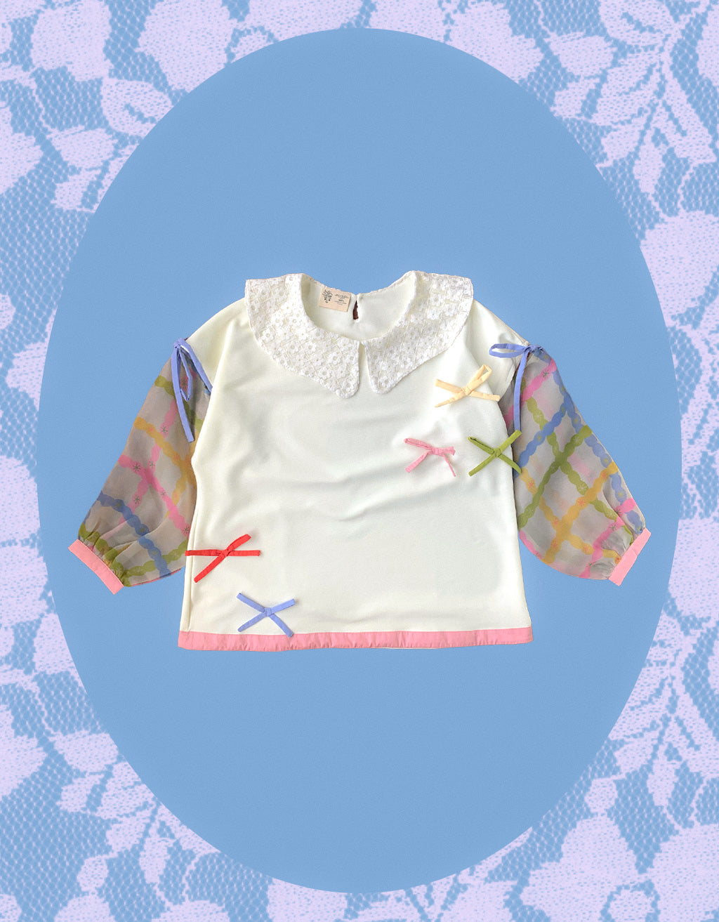 Ribbon Longsleeve Shirt - Plaids