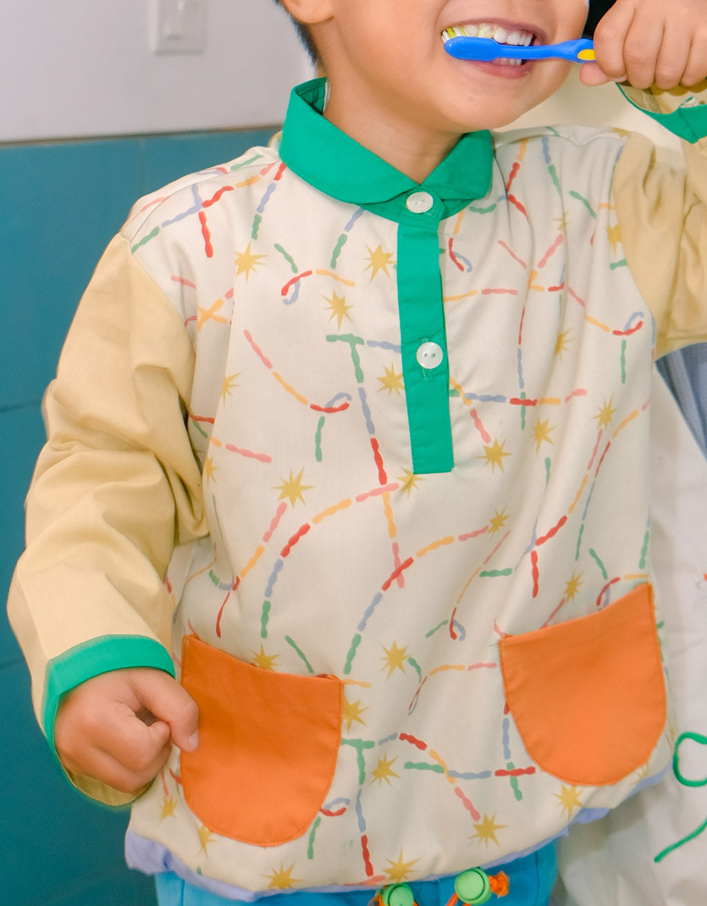 Smitten Kids - Drawstring Shirt - Sulam Bintang