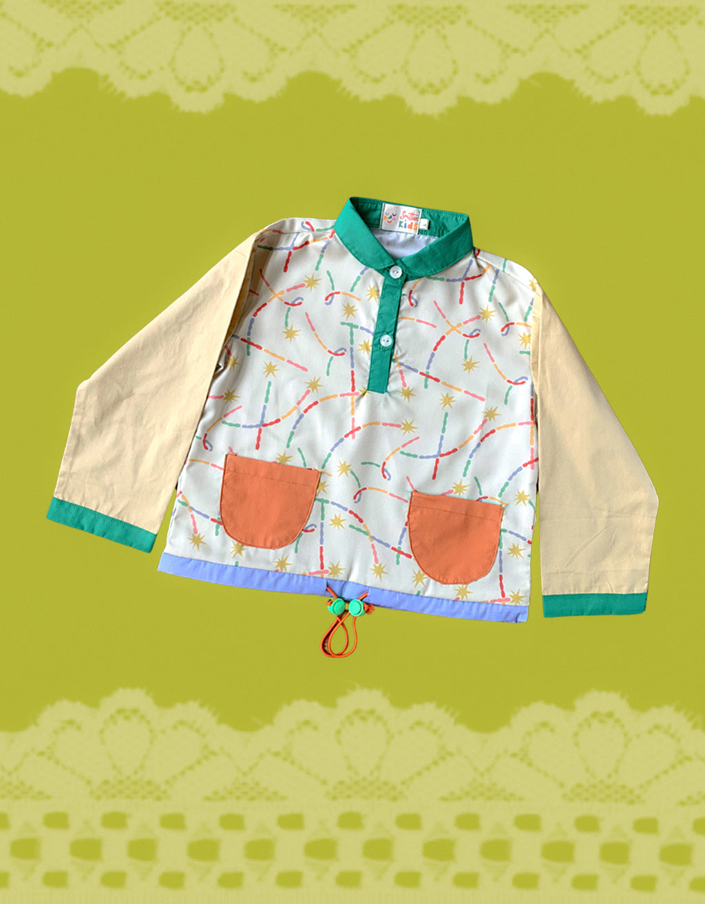 Smitten Kids - Drawstring Shirt - Sulam Bintang