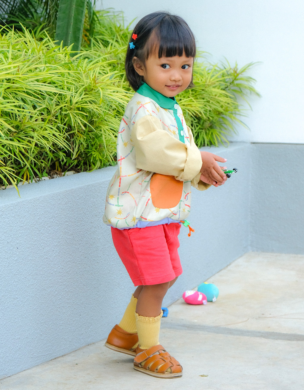 Smitten Kids - Drawstring Shirt - Sulam Bintang