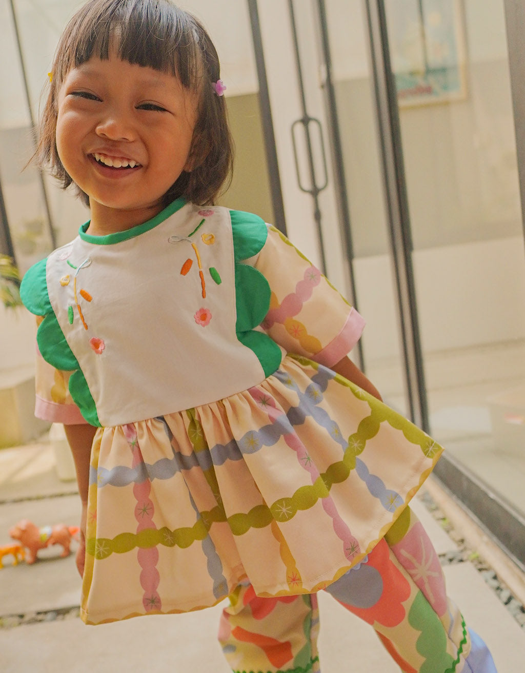 Smitten Kids - Scallop Blouse - Plaids