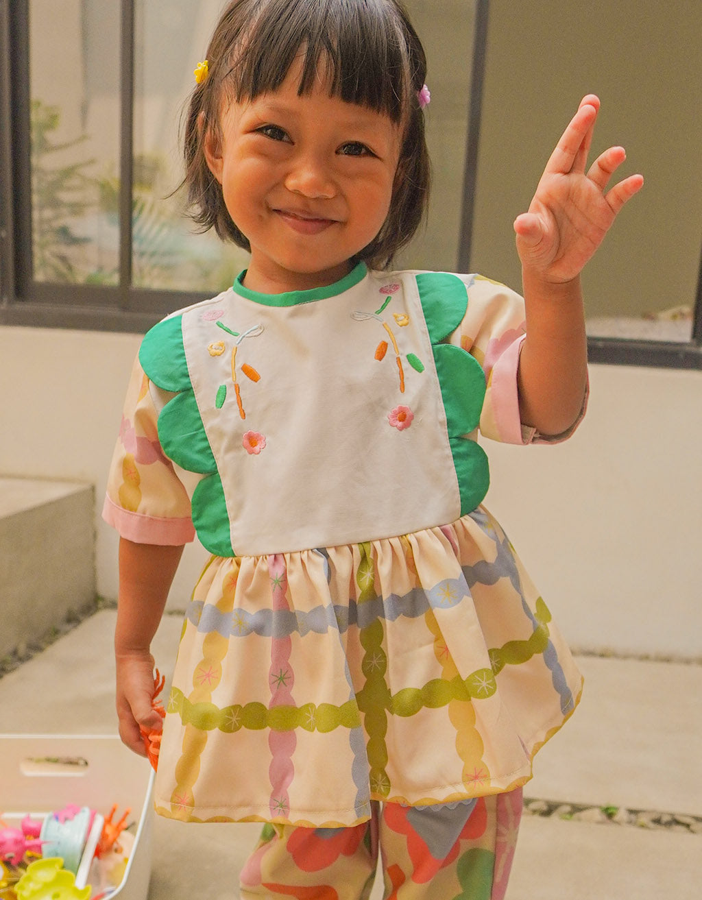 Smitten Kids - Scallop Blouse - Plaids