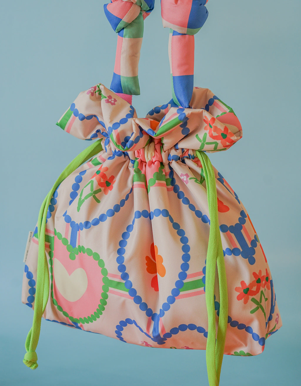 Puffy Drawstring Bag - Botanical Heart