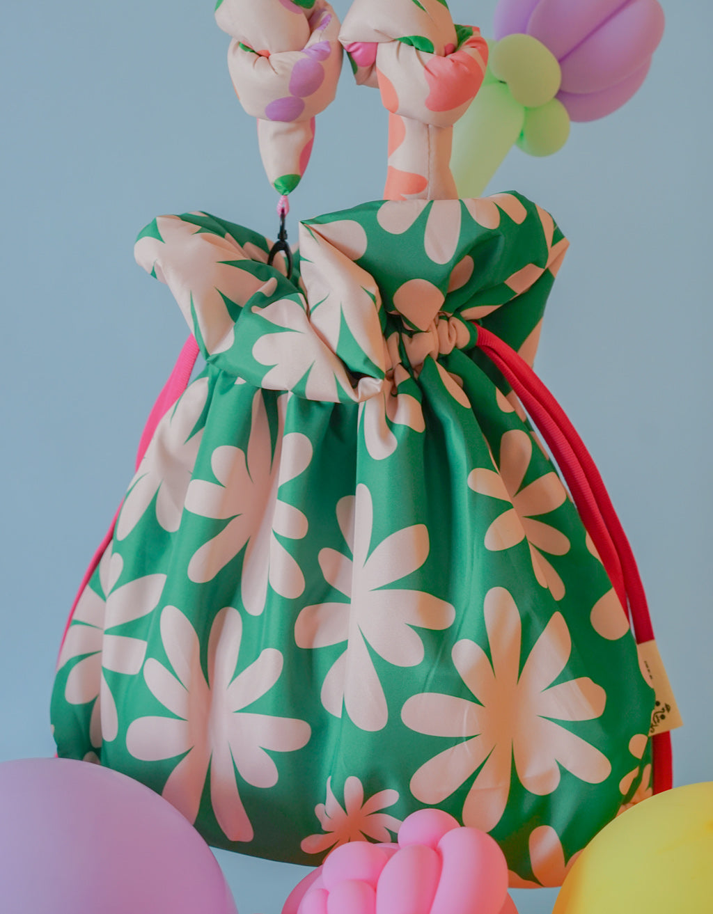 Puffy Drawstring Bag  - Daisy Field