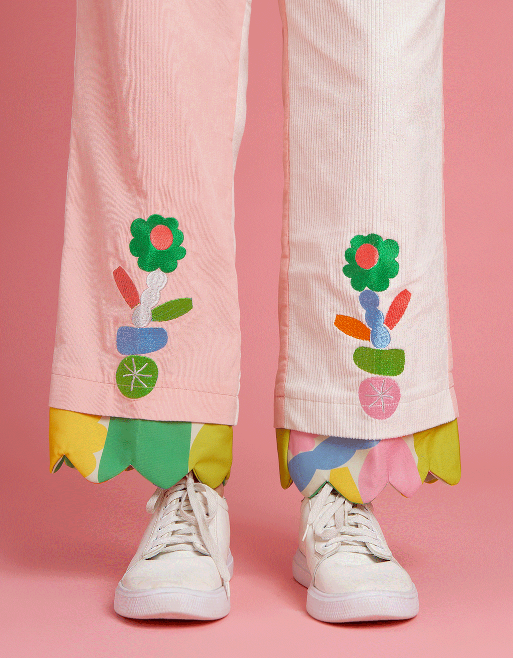 Scallop Pants - Rossi - PINK