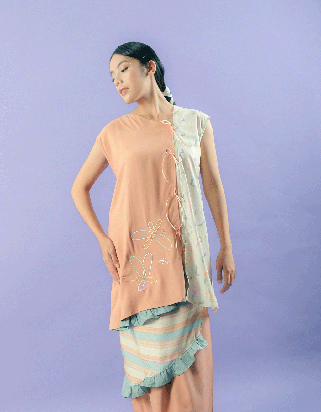 Sleeveless Tunic - Raindrops