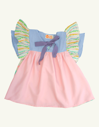 Smitten Kids - Ribbon Dress - Spring Haze