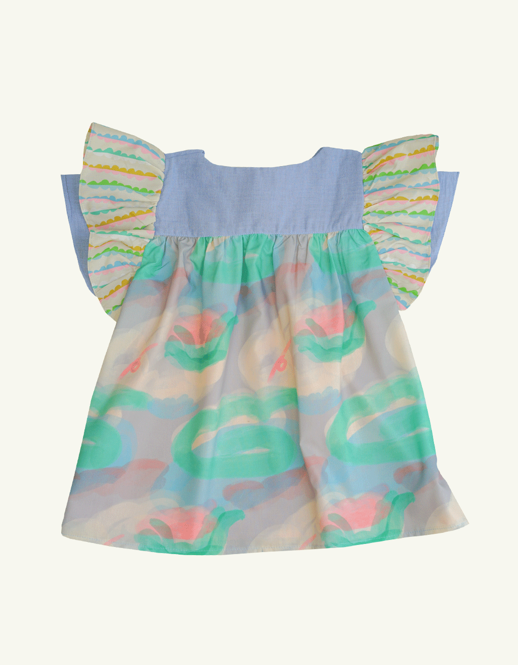 Smitten Kids - Ribbon Dress - Spring Haze