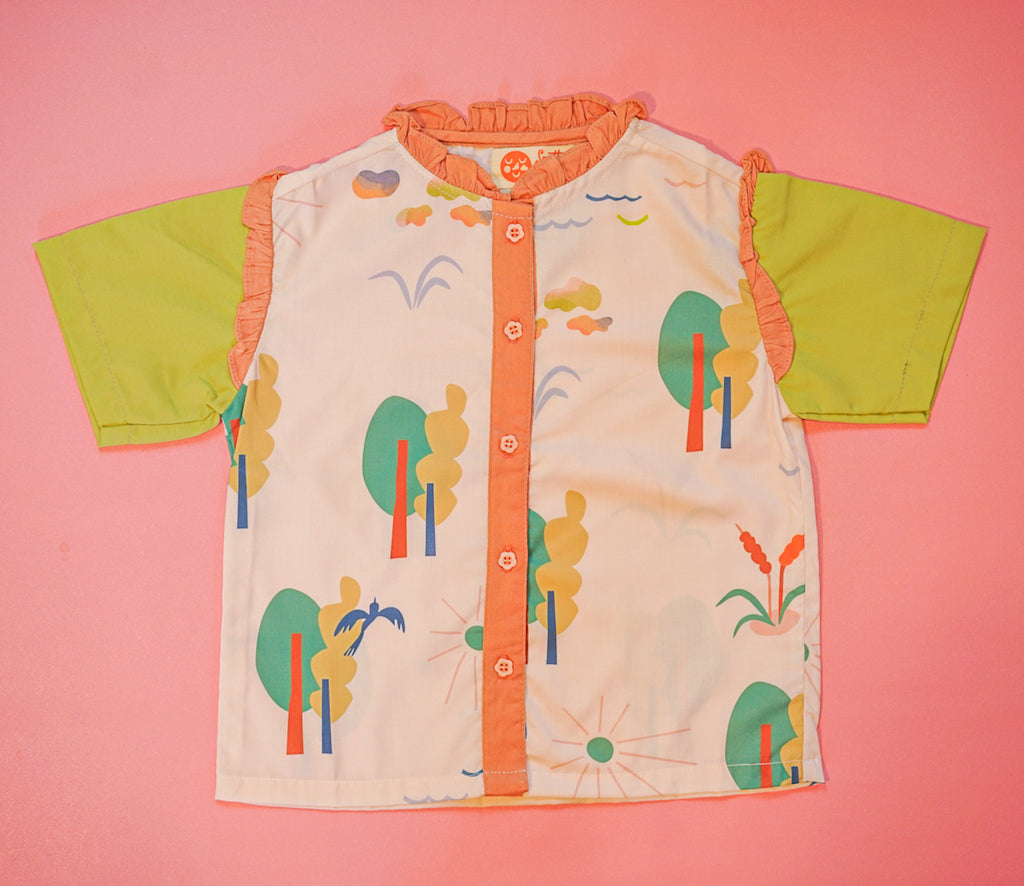 Smitten kids - Ruffle Top - White Lake