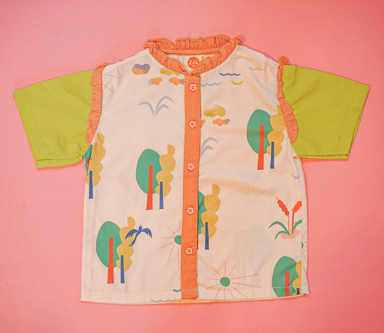 Smitten kids - Ruffle Top - White Lake