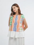 Patchwork Sleeveless Top
