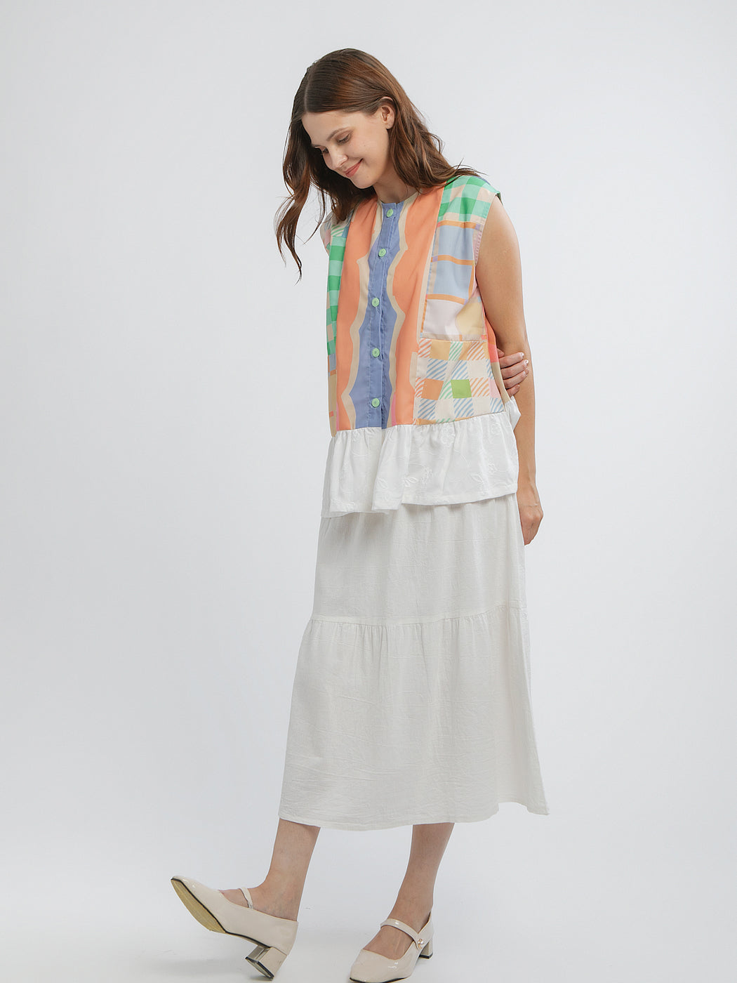 Patchwork Sleeveless Top