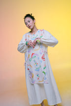 Ribbon Dress - Comma Cream (PO)