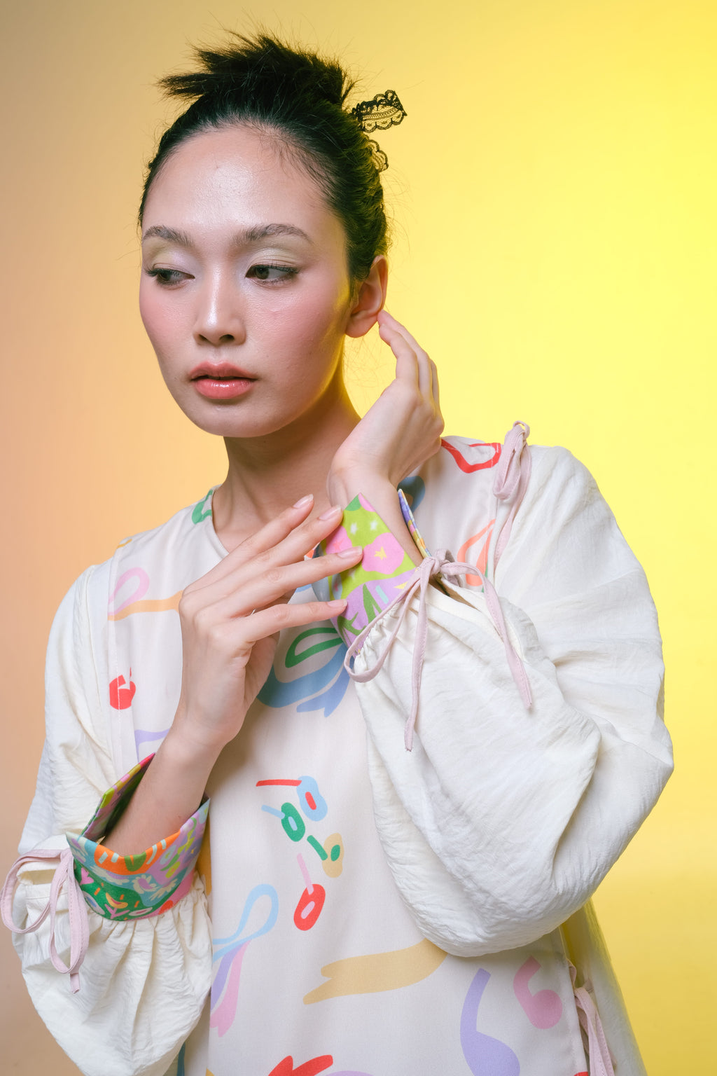 Ribbon Dress - Comma Cream (PO)