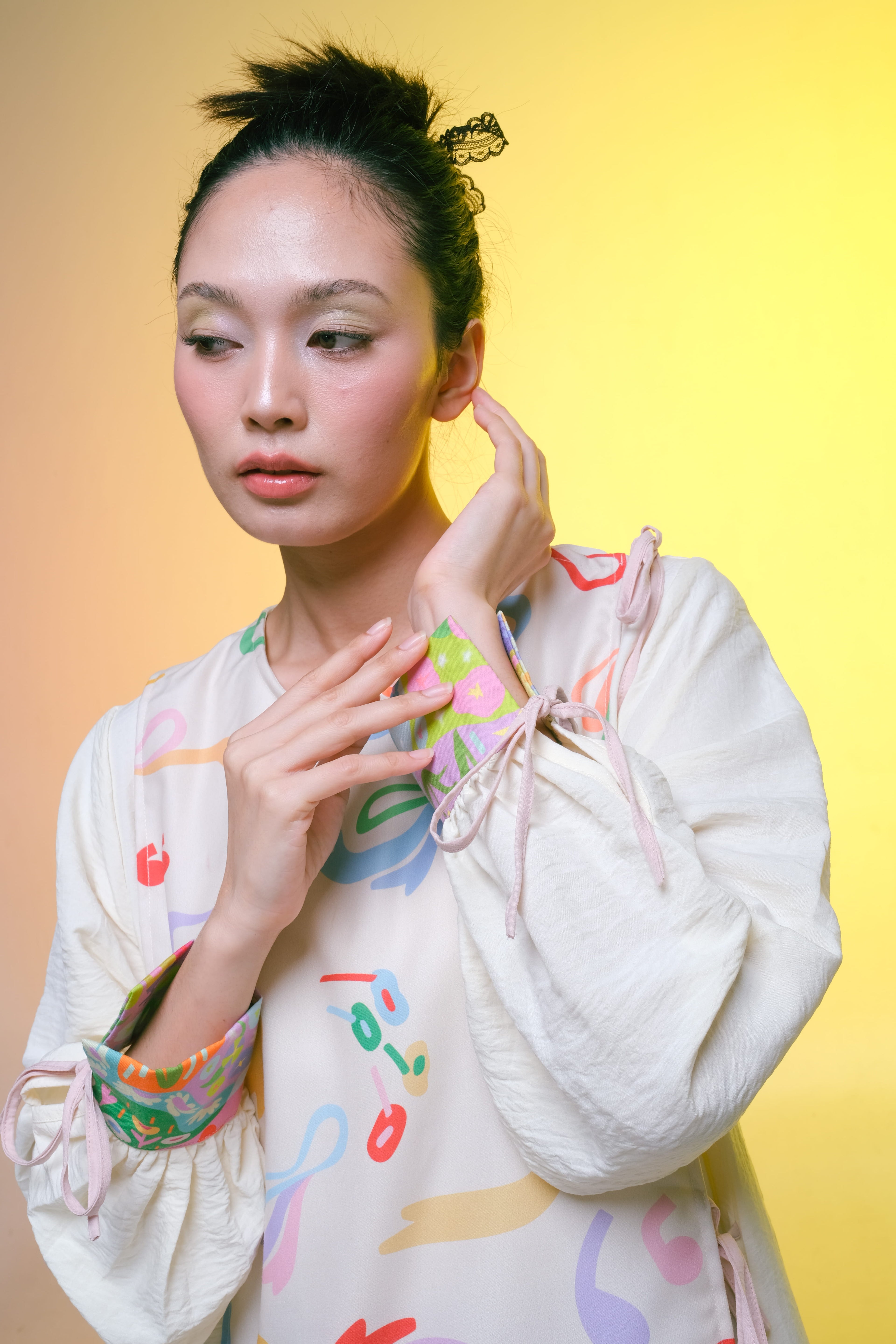 Ribbon Dress - Comma Cream (PO)