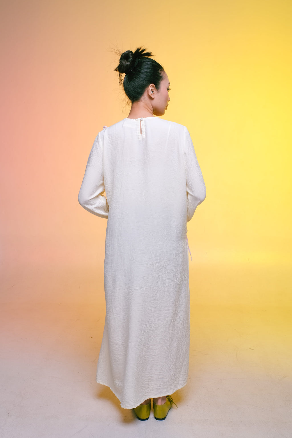 Ribbon Dress - Comma Cream (PO)