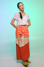 Drawstring Skirt - Plaids Pause